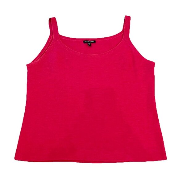 Eileen Fisher Women’s Knit Tank Top Size Petite Large 100% Wool Rose Pink - Picture 1 of 7